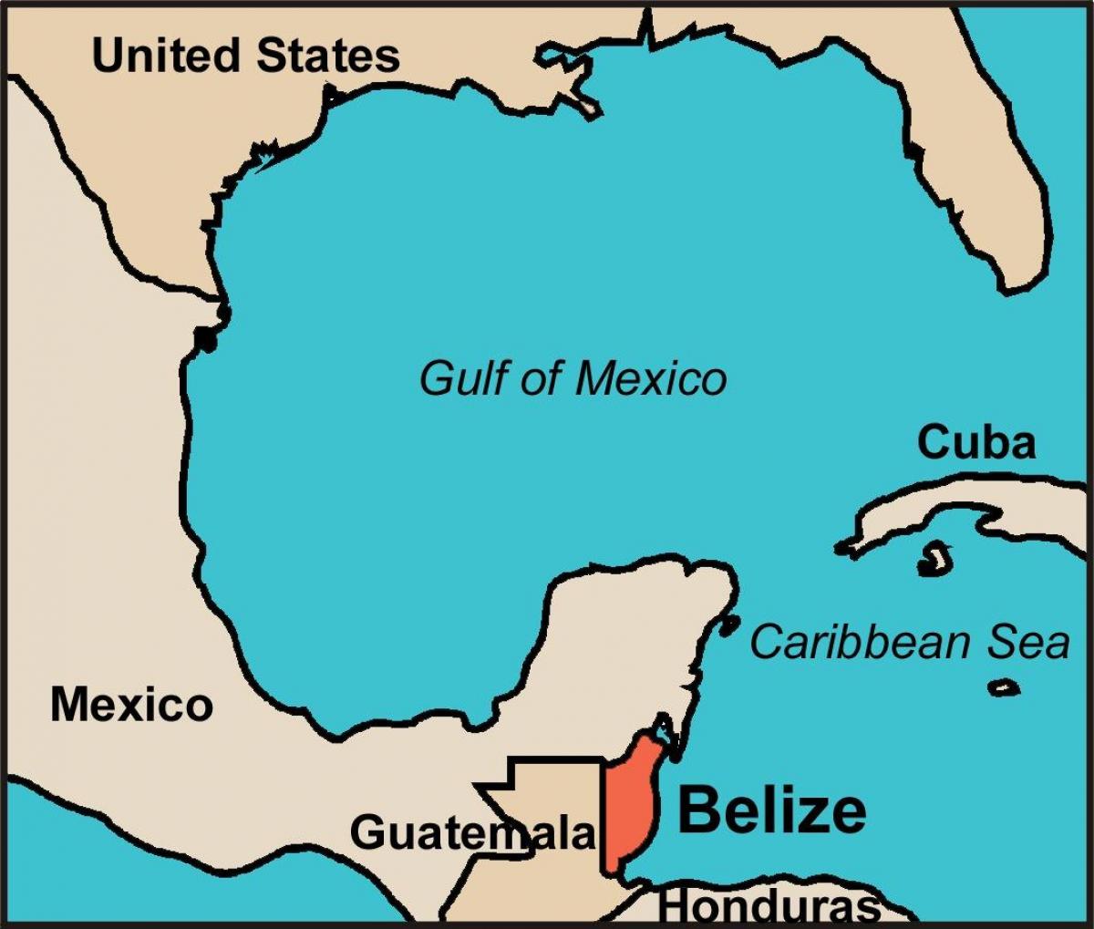 Belize riik kaardil