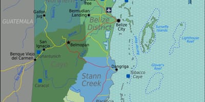 Belize ' i rahvusvaheline lennujaam kaart