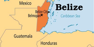 Kaart Belize belmopan