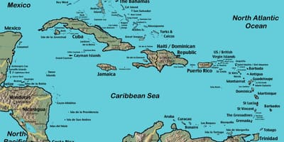 Kaart Belize kariibi mere