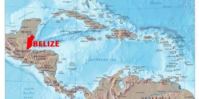 Kaart Belize kesk-ameerika