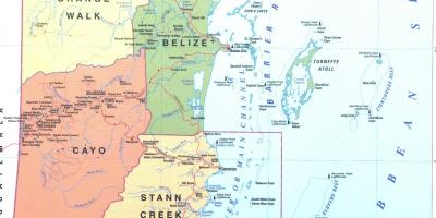Belize city, Belize kaart