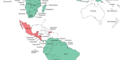 Kaart Belize malaaria 