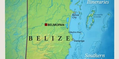 Kaart Belize purjetamine