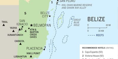Kaart Belize rannad