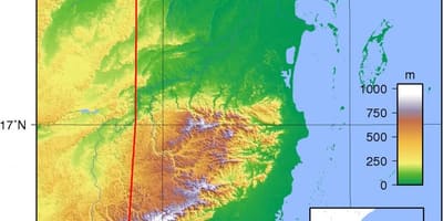 Kaart Belize tõus 