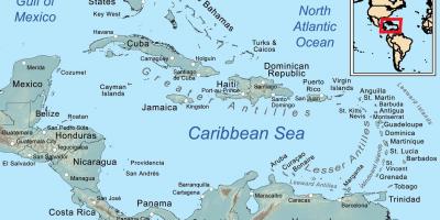Kaart Belize ja ümbritsevad saared