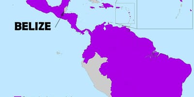 Kaart Belize zika