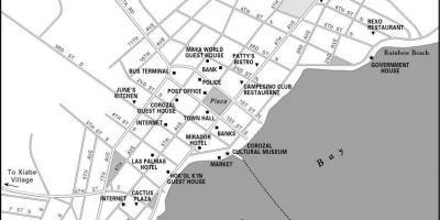 Kaart corozal linna Belize