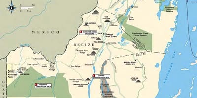 Kaart sibun Belize jõgi