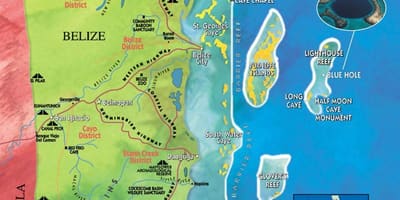 Kaart tobacco caye Belize